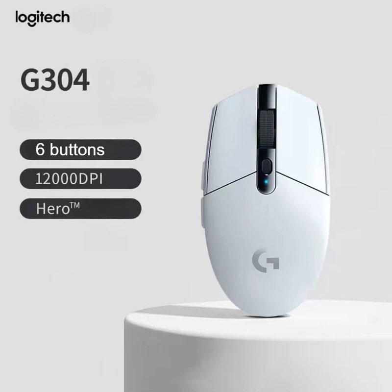 Logitech G304/G305 Wireless Gaming Mouse -HERO 12000 DPI Sensor LIGHTSPEED 2.4G Tech 6 Programmable Buttons for PC/Laptop Gamers