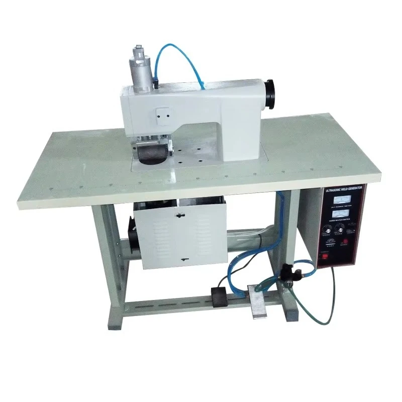 Semi Automatic Ultrasonic Lace Sewing Machine Ultrasonic Non Woven Fabric Sewing Lace Cutting Machine