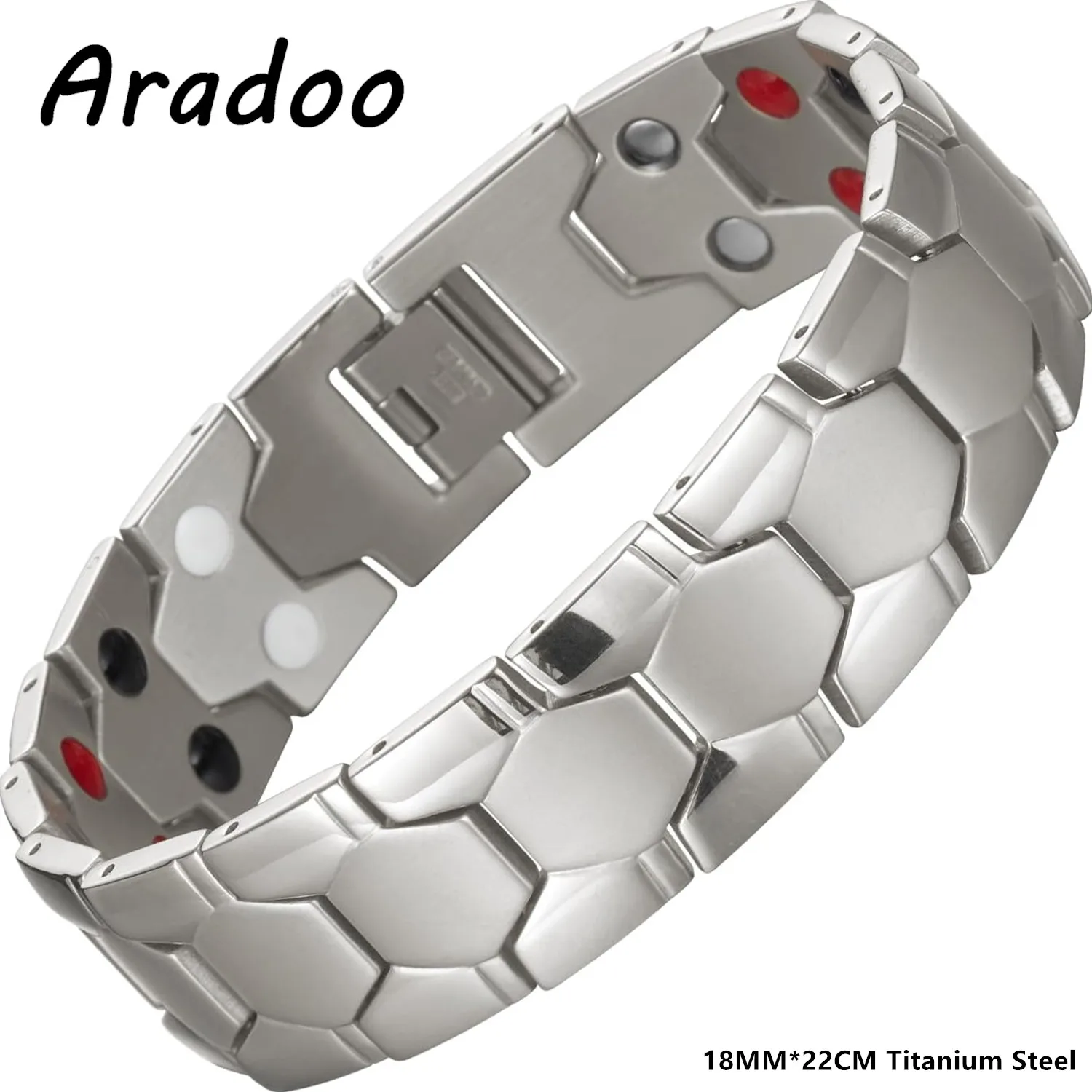 ARADOO Waben-Design-Armband für Herren, Mineralien-Armband aus Titanstahl