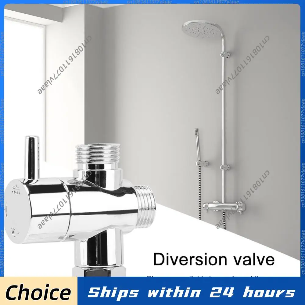

Diversion Valve Tap Chrome Shower Arm Splitter Anti-scratch 3-Way Shower Arm Diverter Corrosion Resistant Bathroom Accessories