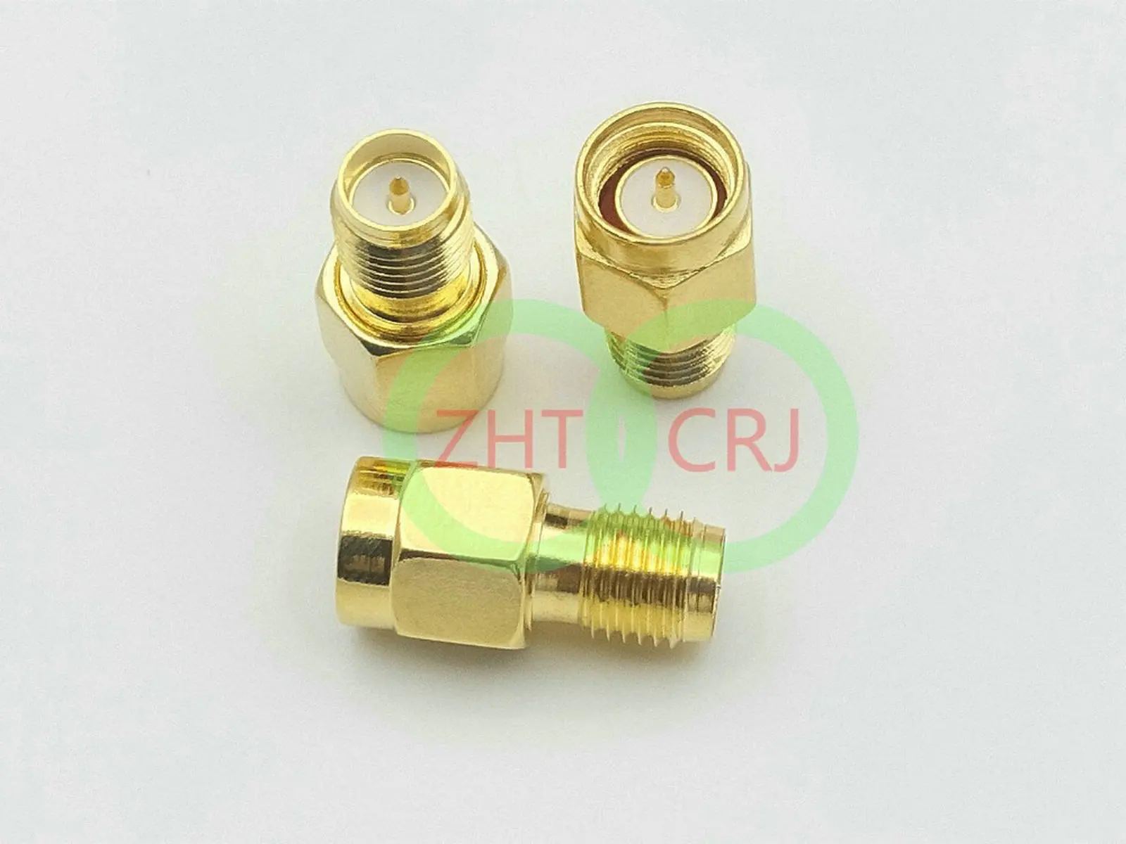 Imagem -04 - Conector Coaxial rf com Placa de Ouro Plugue Macho Sma para Plugue Fêmea Rp-sma