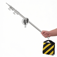 SH Adjustable Stainless Steel Cross Arm 106-249cm Photo Studio Telescopic Boom Arm Top Light For Pro Studio Flash Strobe