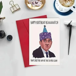 1PC Hilarious 'The Office' Birthday Card Happy Birthday Cards Greeting Card With Envelope