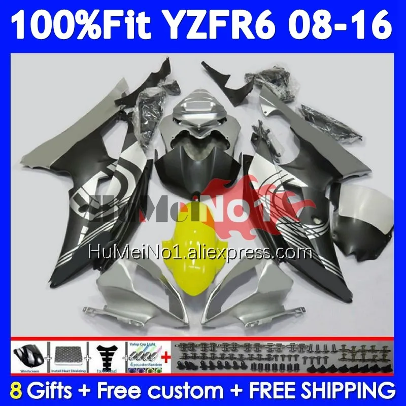 Stock Black OEM Kit For YAMAHA YZFR6 YZF600 YZF R6 600 R 6 358No.147 YZF-R6 YZF-600 2008 2009 2010 2011 2012 13 14 15 16 Fairing