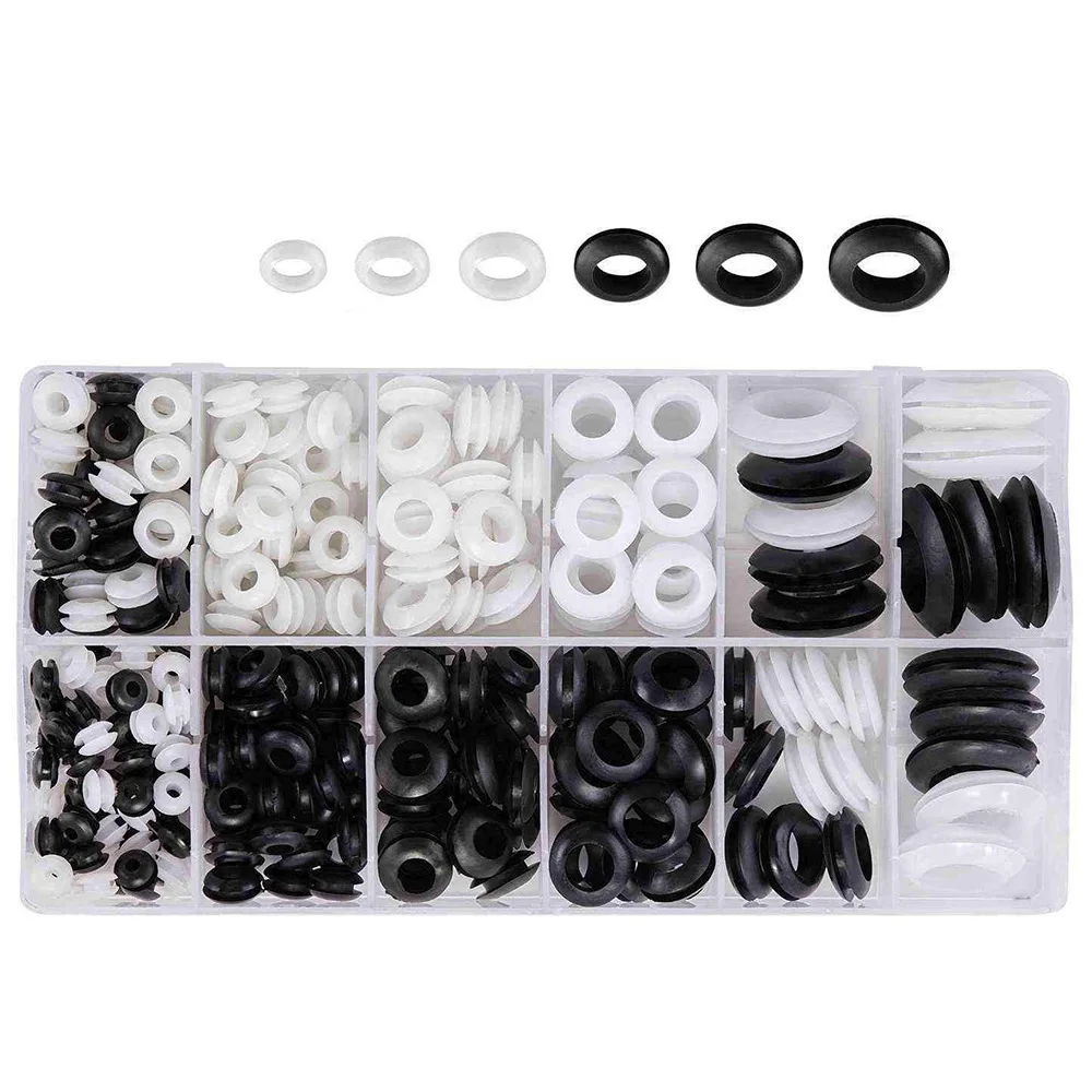 325Pcs Insulated Rubber Grommets Kit, Waterproof Cable Washers Wire Protector O Rings Assortment in Storage Box