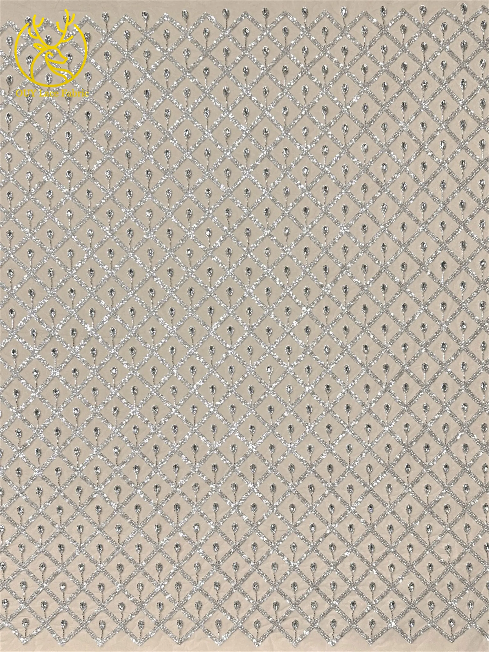 Lo último en lujosa tela de encaje de tul con cuentas francesas, tela de encaje de lentejuelas africanas 2026, Material de costura para vestido de novia.