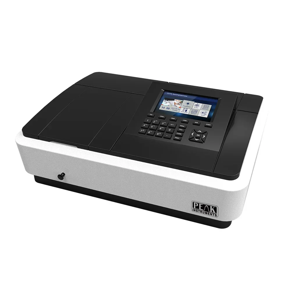 Peak Instruments Lab Test Benchtop 1nm Bandwidth UV-Vis Double Beam 190 to 1100nm Spectrophotometer