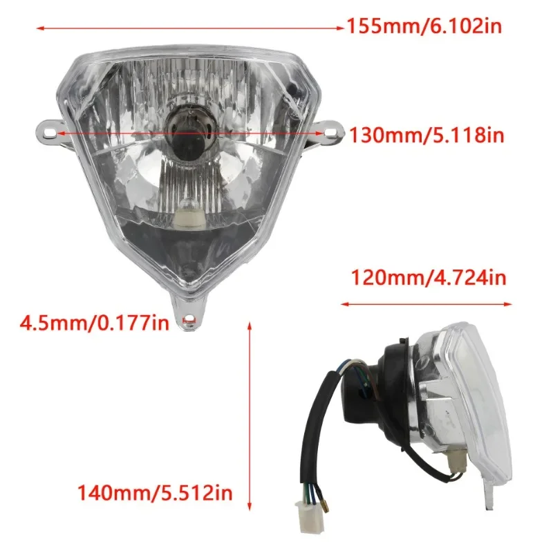 

Motorcycle Halogen Headlight For Beta RR 125-50 LC 2010-2023Year X-trainer 250 300 Supermoto Headlamp Motocross Parts,New