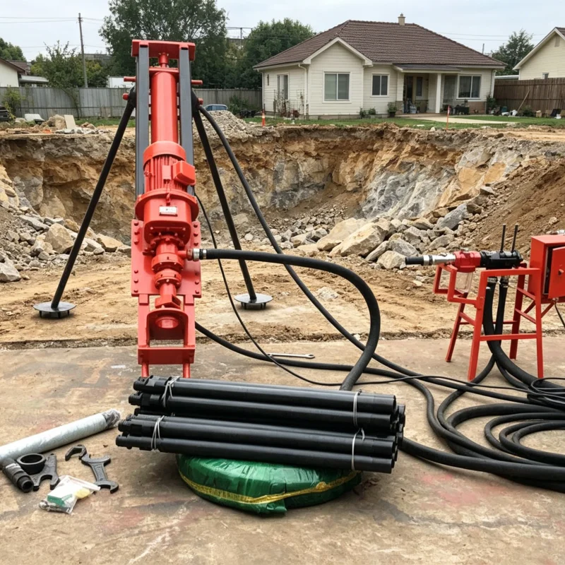 

Customized Pneumatic Mini Rock DTH Drilling Rig Ready For Sale Small Mine Household Drilling