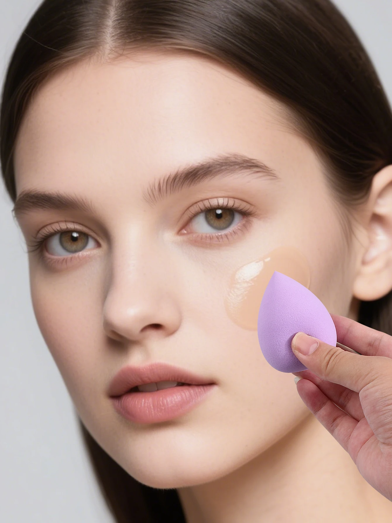 2-100PCS Clove Purple Makeup Egg ฟองน้ำอเนกประสงค์แบบแห้งและเปียกไข่รองพื้นและคอนซีลเลอร์พัฟแป้งแต่งหน้าพิเศษ