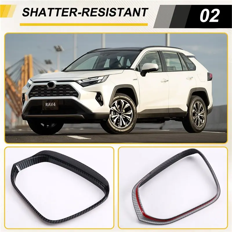 

A21F-For Toyota RAV4 XA50 2019 - 2024 Hybrid Car Rearview Mirror Rain Eyebrow Rainproof Covers Trim Accessories