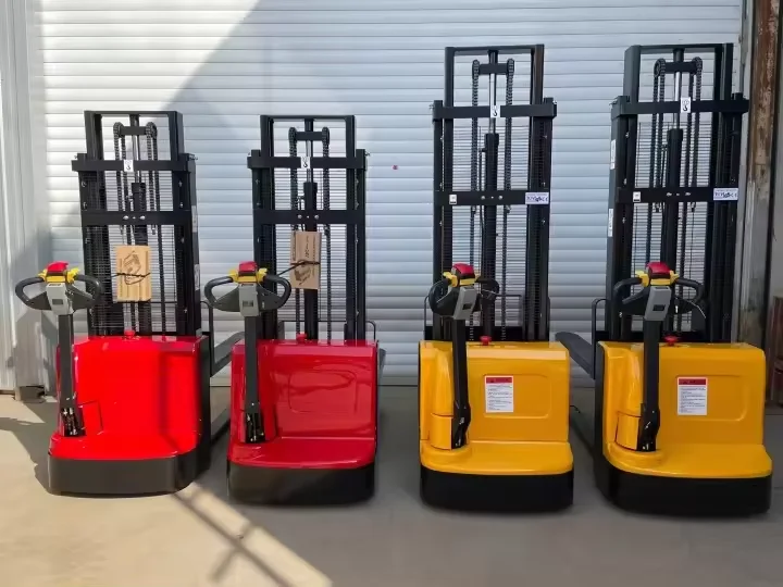 Byd Electric Forklift Walk Full Electric Pallet Stacker Agv Forklift 1.5 ton Electric Manual Warehouse Forklift