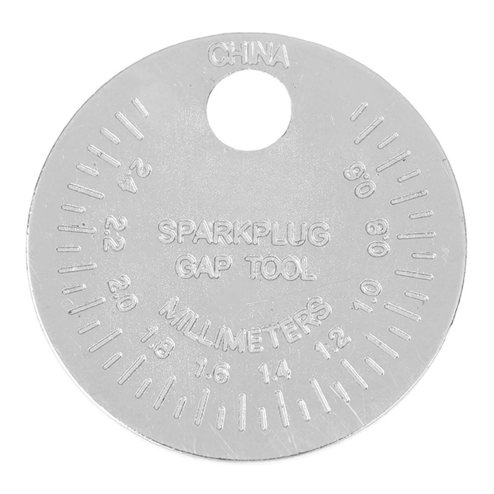 Coin-Type Spark Plug Gage Caliber Measuring Tool 0.6-2.4mm Range Ignition Spark Plug  Gauge Tool Caliber Measuring Tool