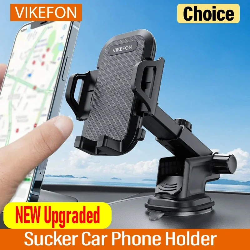 VIKEFON Sucker Supporto per telefono cellulare per auto Supporto per ventosa per cruscotto nel supporto per auto Navigazione Supporto universale per telefoni