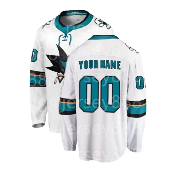 Maillot de hockey sur glace personnalisé San Jose pour homme, #71 Équipements lin convenini #44 Marc-Edouard Vlasic #29 Mackenzie Blackwood #7 Nico Sturm