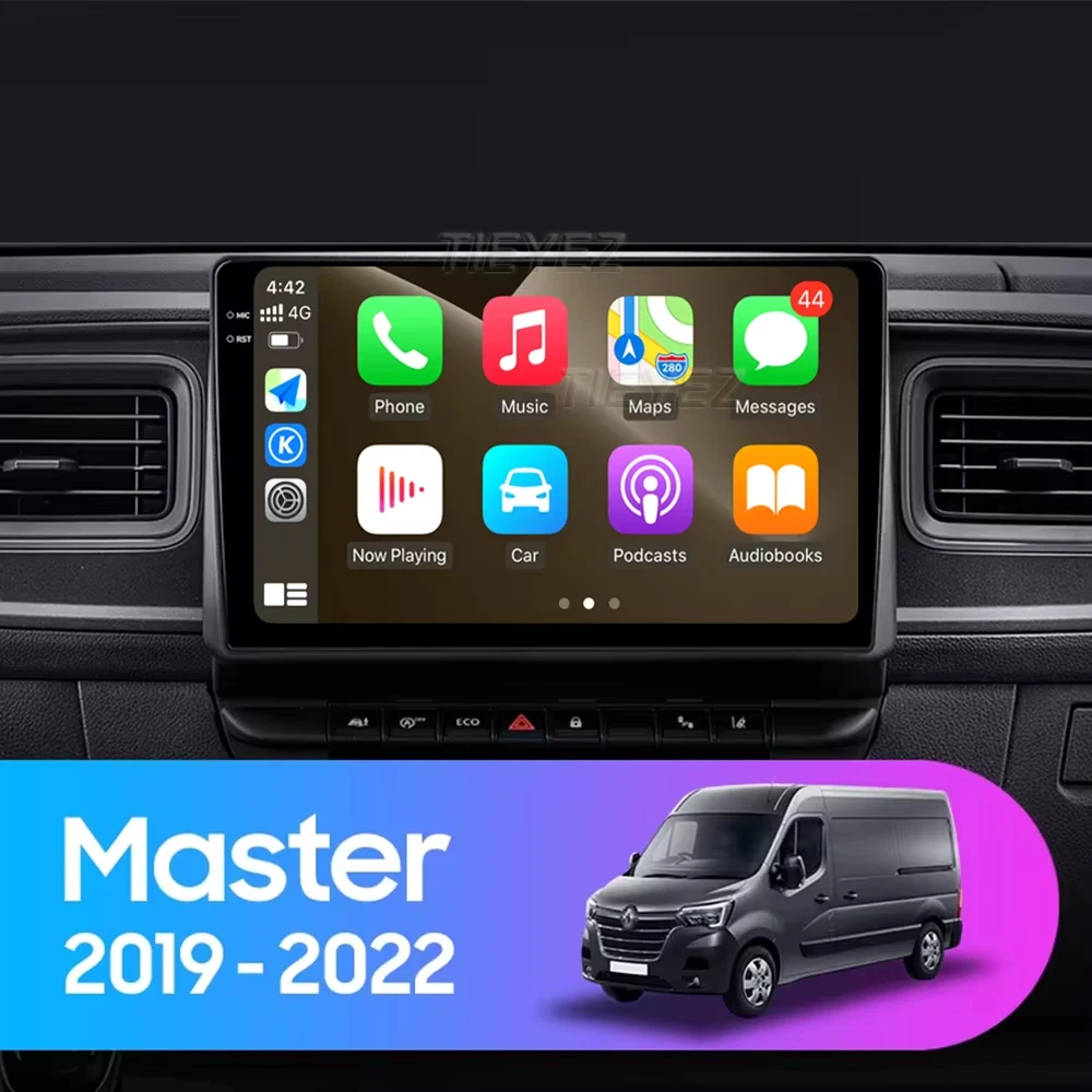 Android 16 Carplay Auto For Renault Master 2019 2020 - 2022 Car Radio Navigation DVD Video Player DSP Stereo 360 Camera Wireles