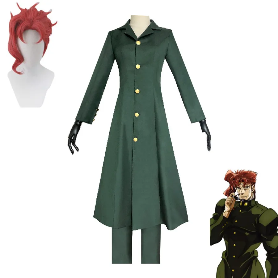 Kakyoin Tenmei Noriaki Jojo Bizarre Adventure Stardust Crusaders Anime Cosplay Costume Wig Windbreakerman Woman Halloween Suit