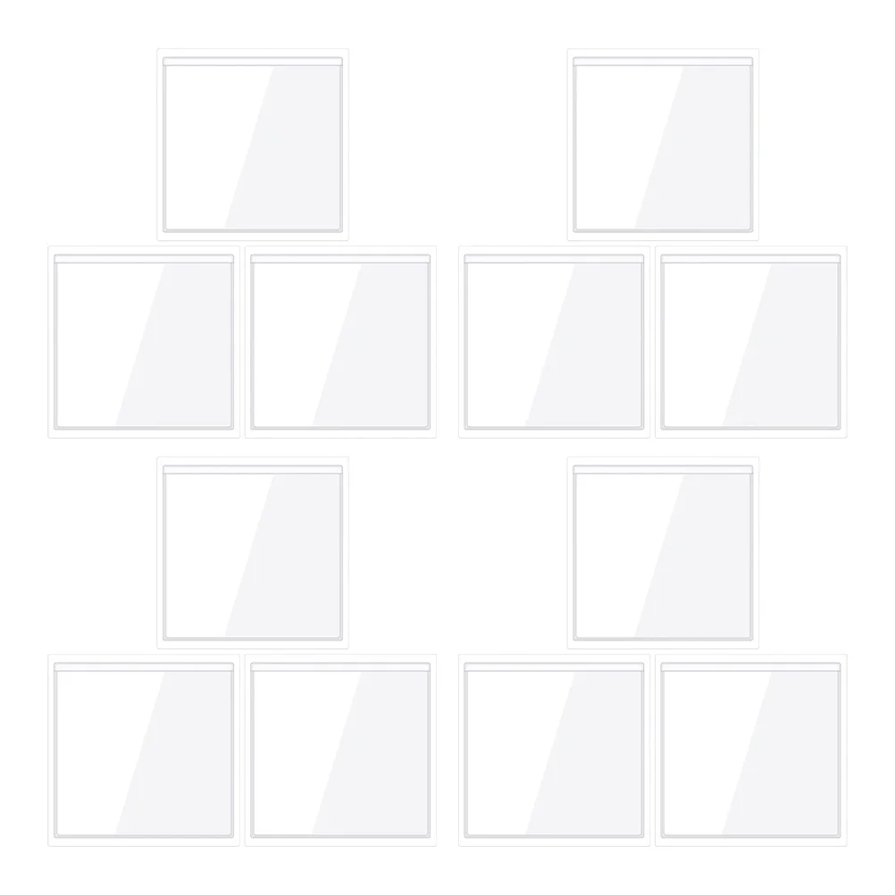 20Pcs Sticky Card Sleeves Clear Adhesive Pockets Index Card Holder for Classroom Library Market Easy to Replace No Residue