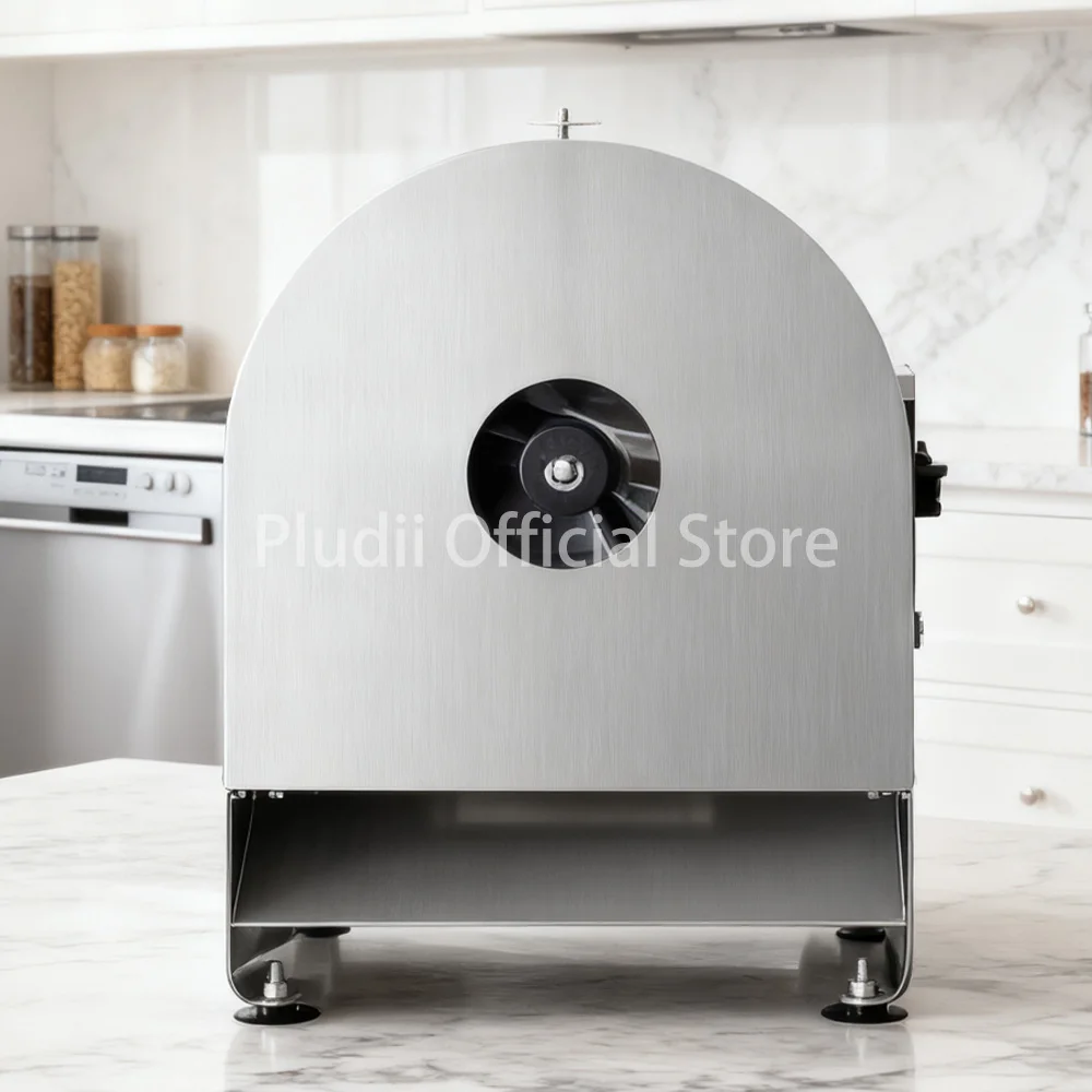 قطاعة خضروات كهربائية تجارية من الفولاذ المقاوم للصدأ قطاعة فواكه البطاطس الأوتوماتيكية بسمك قابل للتعديل لشريحة المطبخ المنزلية