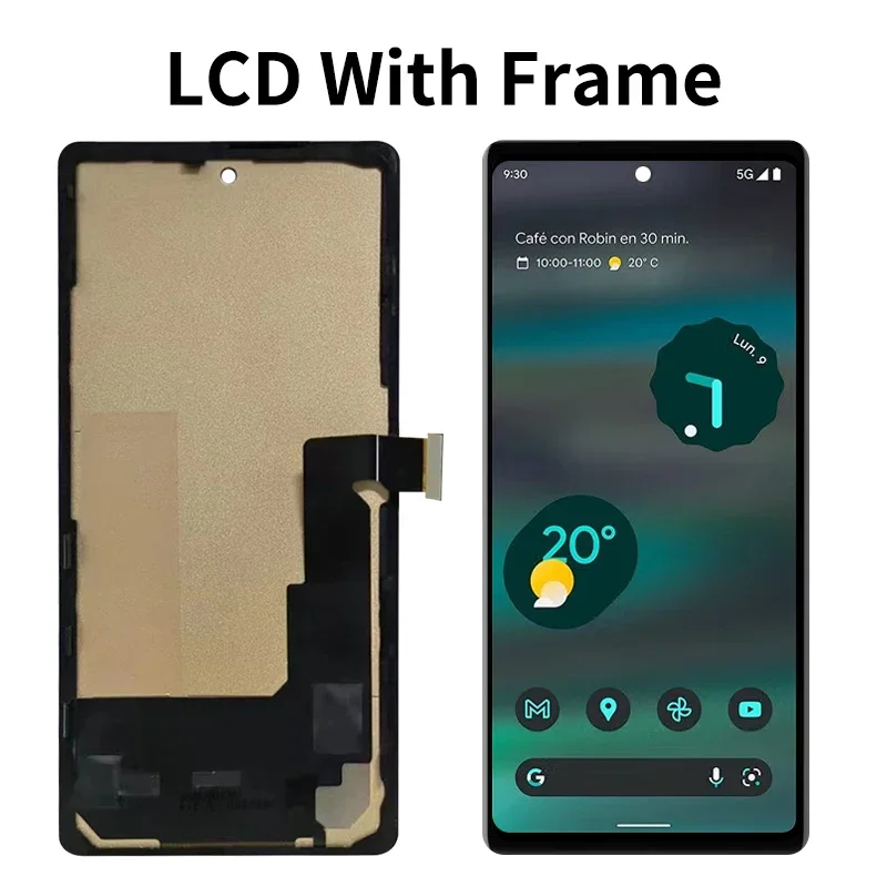 Wyświetlacz LCD z ekranem dotykowym i digitizerem do Google Pixel 6A GX7AS, GB62Z, G1AZG, GB17L, Pixel 6a LCD z ramką, w 100% przetestowany. — zdjęcie produktu 5