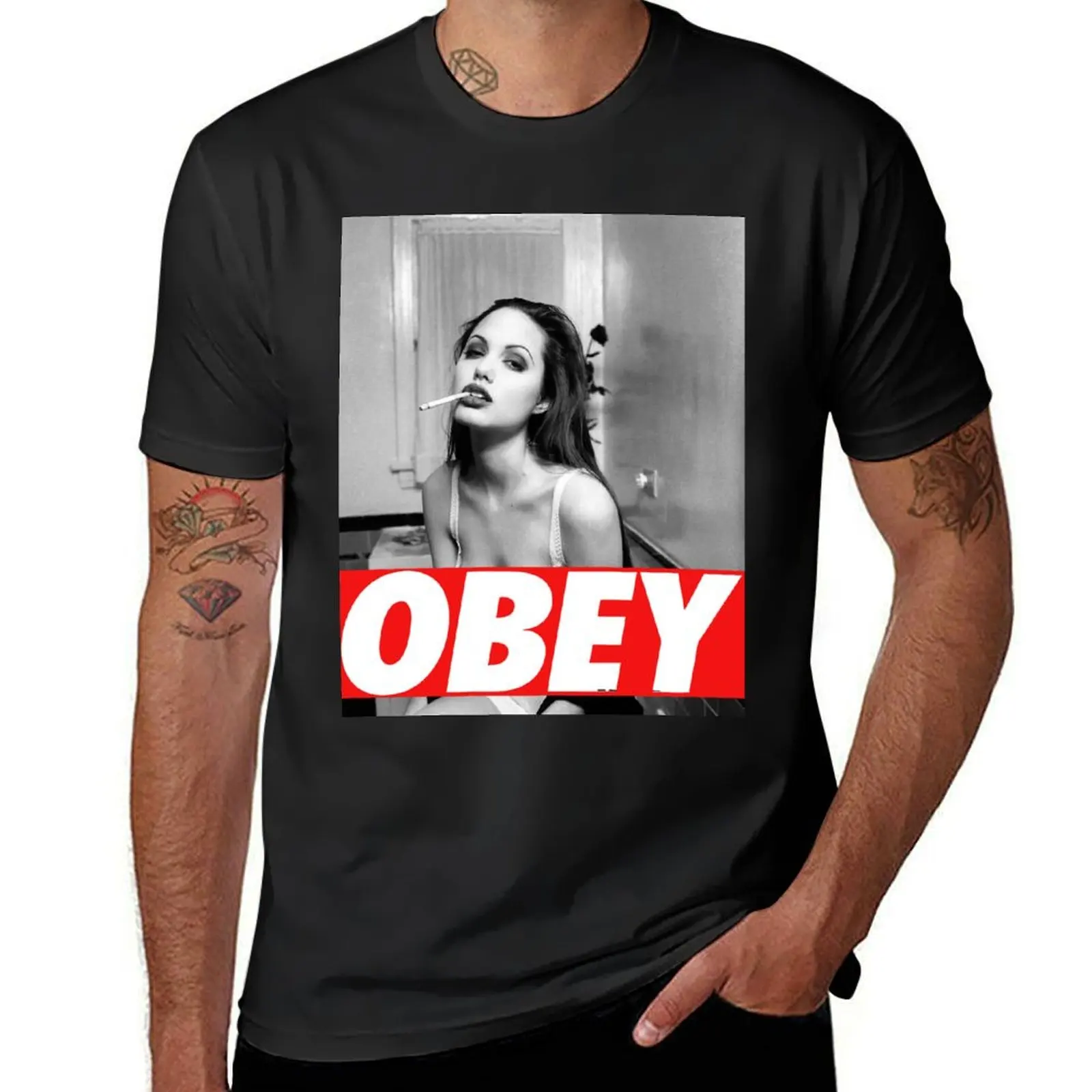 

Angelina Jolie T-Shirt Aesthetic clothing gifts for boyfriend Funny t-shirts compression shirt men