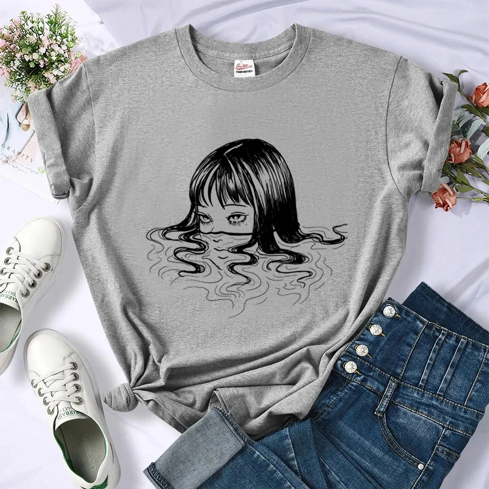 Junji Ito t-shirt shoujo cute harajuku goth streetwear tshirt harajuku jojifuku alternative  gothic scene