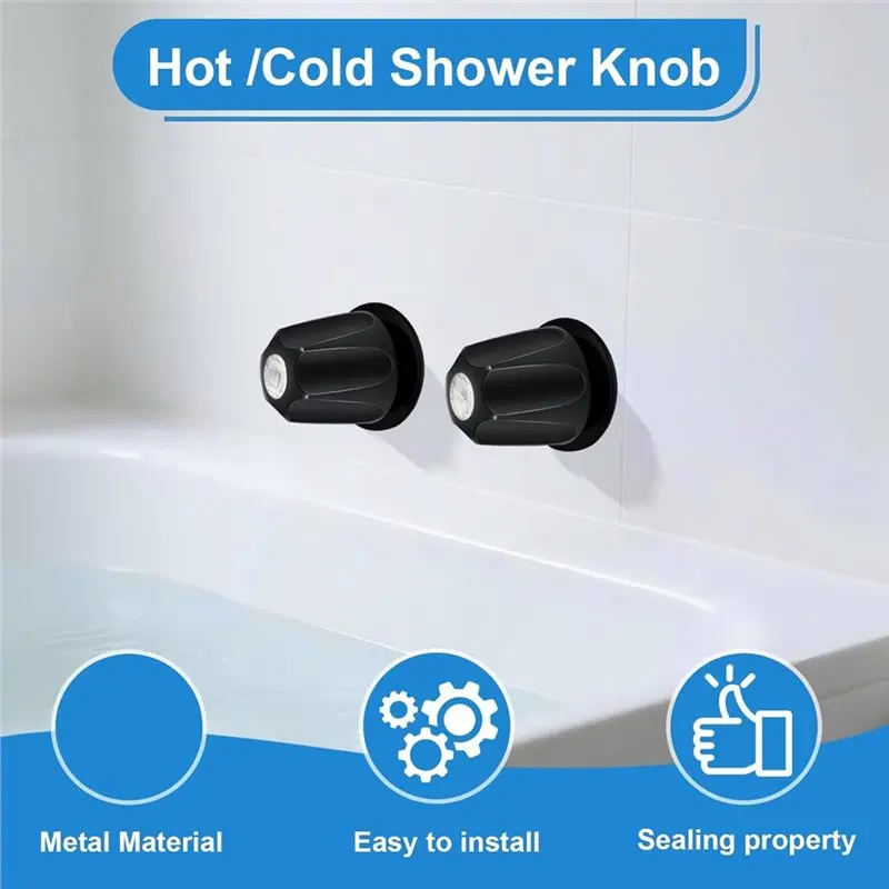 Premium-Metal Matte Black Shower Knob, Bathtub Shower Trim Kit, For Price Pfister Shower Faucet Handle, Rebuild Repair Kit