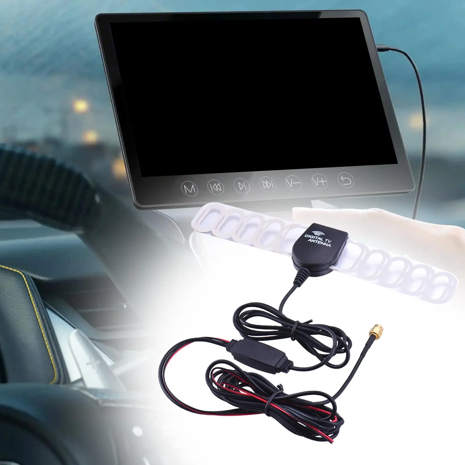 Digitale TV-Antenne erweiterbar mit Verstärkerkabel, Länge 3 m, für Dvb-t Cmmb Dmb-t Dtmb