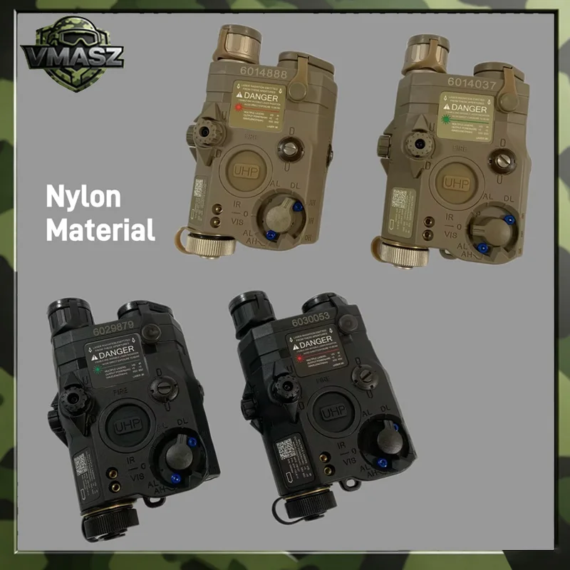 Taktisches Airsoft UHP PEQ-15 LA5C Rotpunkt- und Grünlaser-Indikator IR Scout LED-Licht Kompatibel mit 20MM-Schiene für AR15