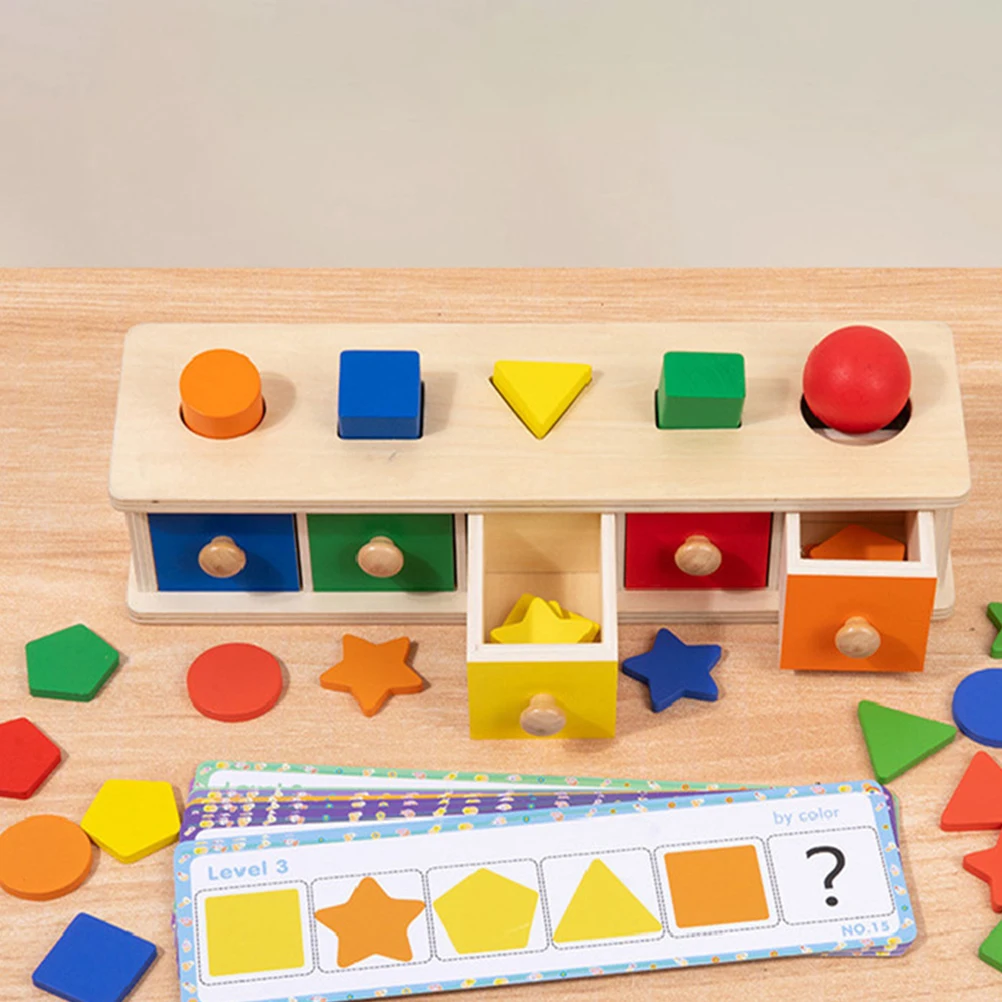 

Early Education Classification Drawer Box Color Number Pairing Baby Toys for Toddlers Paper Sorting