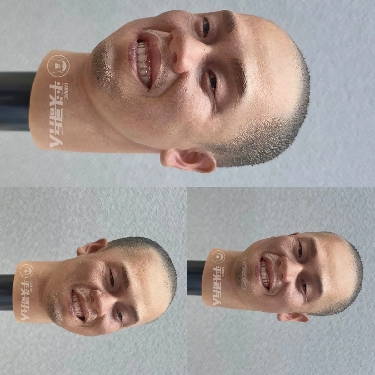 1/6 Scale Crooked Neck Grinning Expression Film Television Male Actor Head Carving Model For 12inchs Soldier Action Figure Body