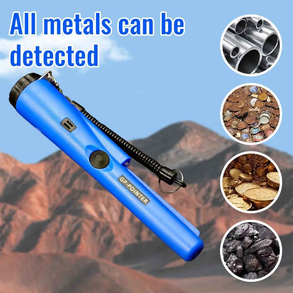 Metal detector portatile Pro GP-Pointer con cinturino impermeabile IP66 e braccialetto LED per caccia al tesoro e esplorazione all'aperto