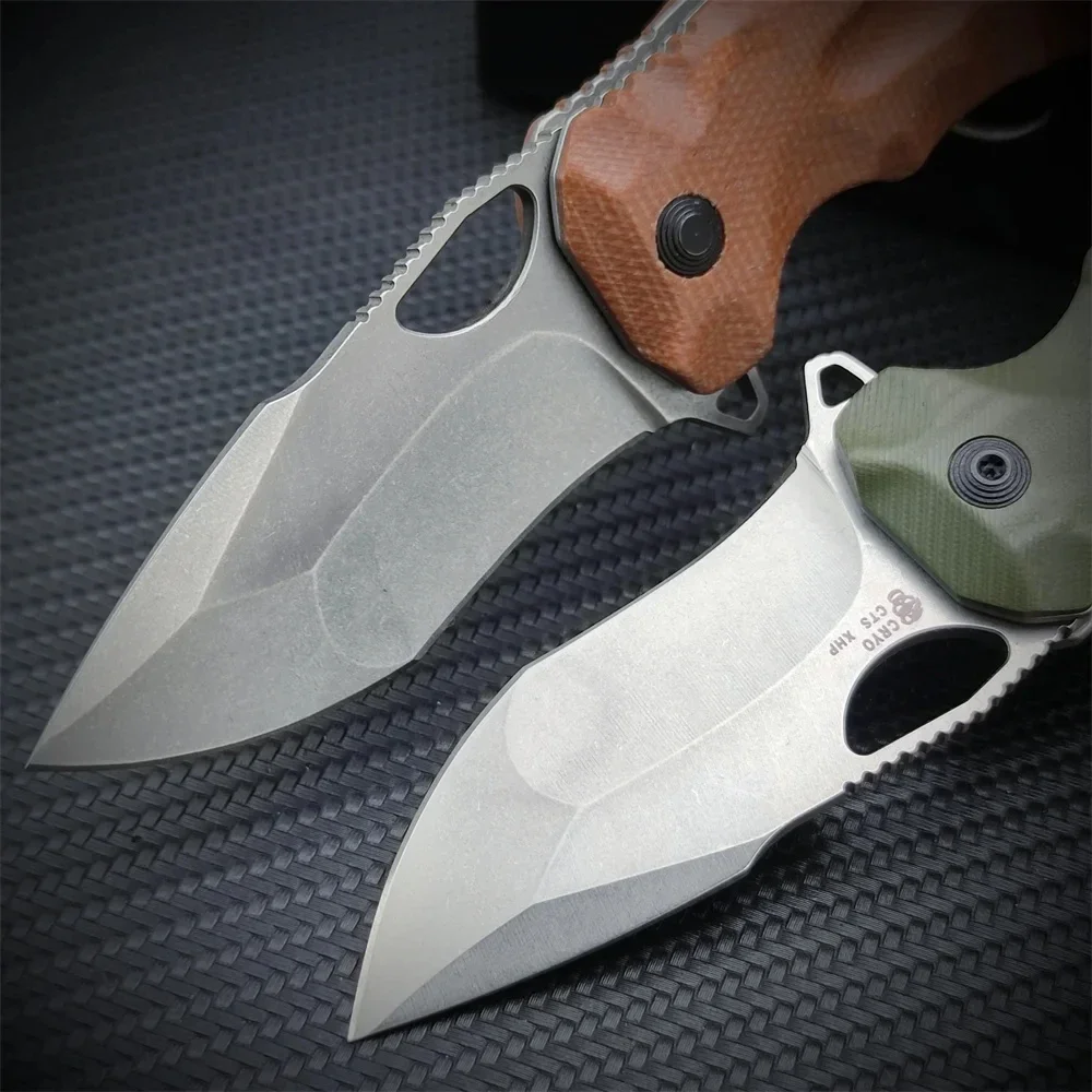 4 Models Kiku XR Tactical Pocket Folding Knife CTS XHP Blade Linen Micarta Handle Hunting Rescue Portable Survival Knife