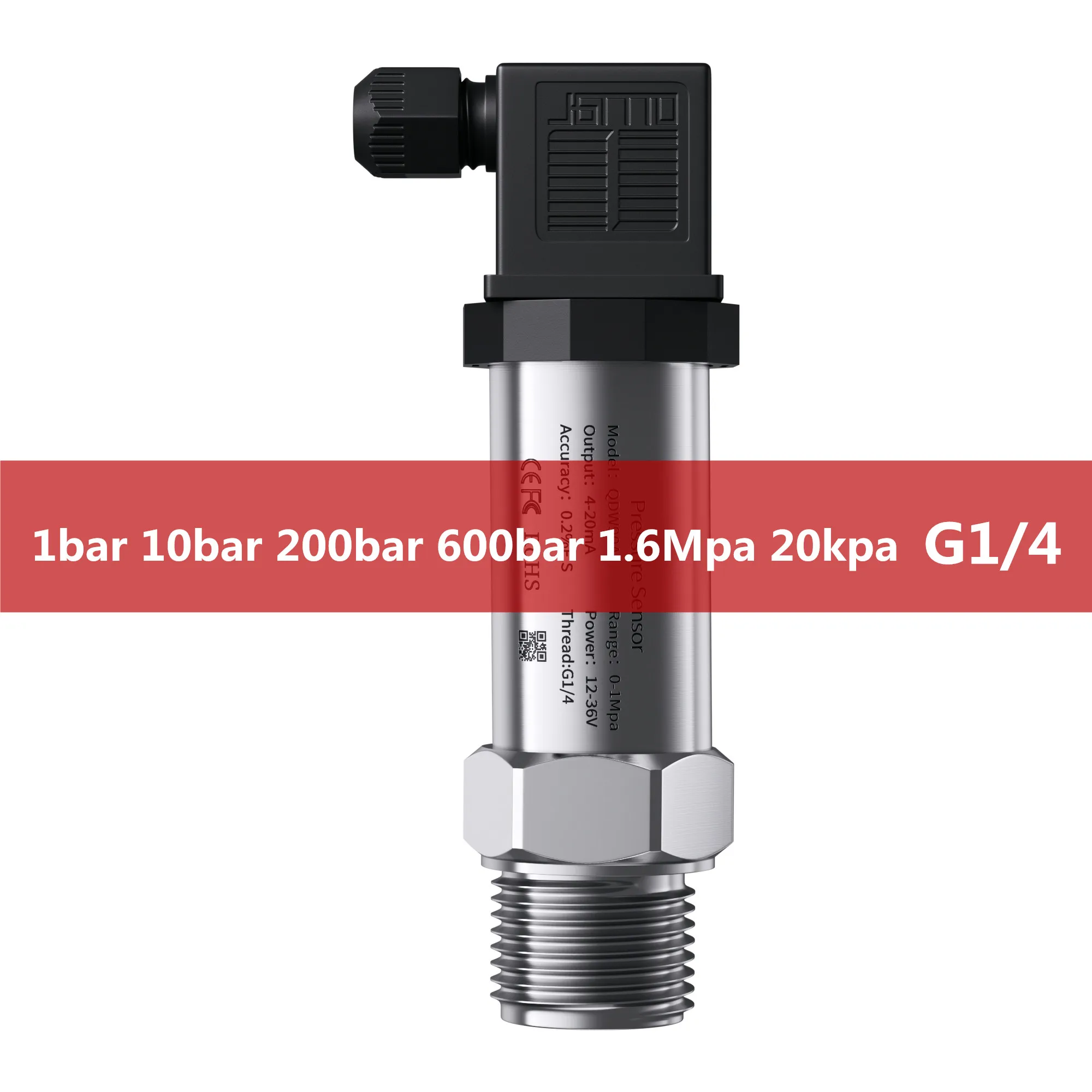 4-20mA G1/4 "الضغط الارسال RS485 الاستشعار 1bar 10bar 600bar 20kpa 20Mpa المياه الغاز النفط السائل 12-36 فولت 5 فولت الطاقة