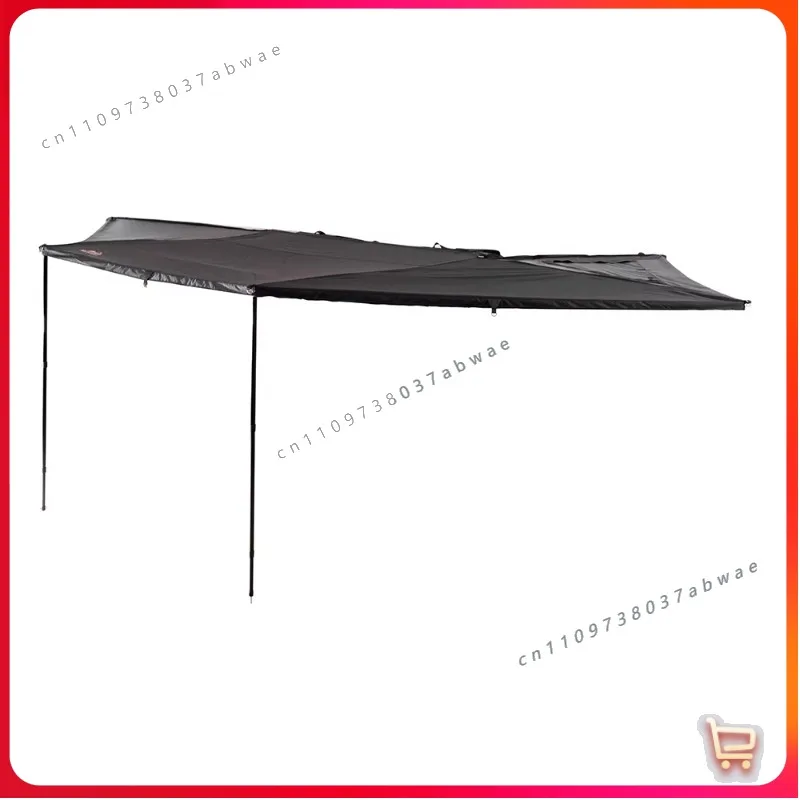 China Supplier Aluminium Waterproof Outdoor Camping Car Side Awning with LED Light Strip Four-season Foldable & Easy Storage