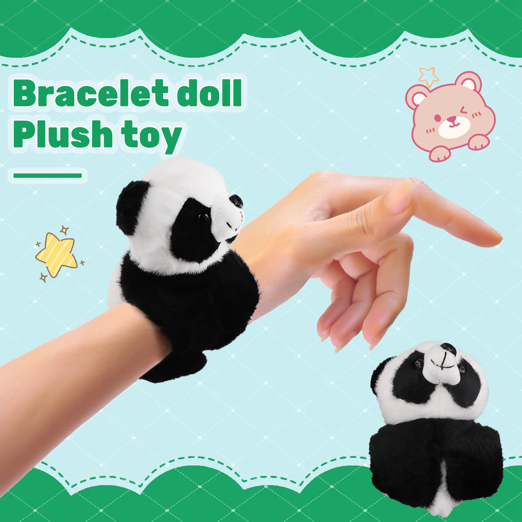 2PCS Capybara Clap Circle Toys Slap Snap Wrap Armband Armband Capybara Plüsch Panda Pop Kreise Weihnachtsgeschenk