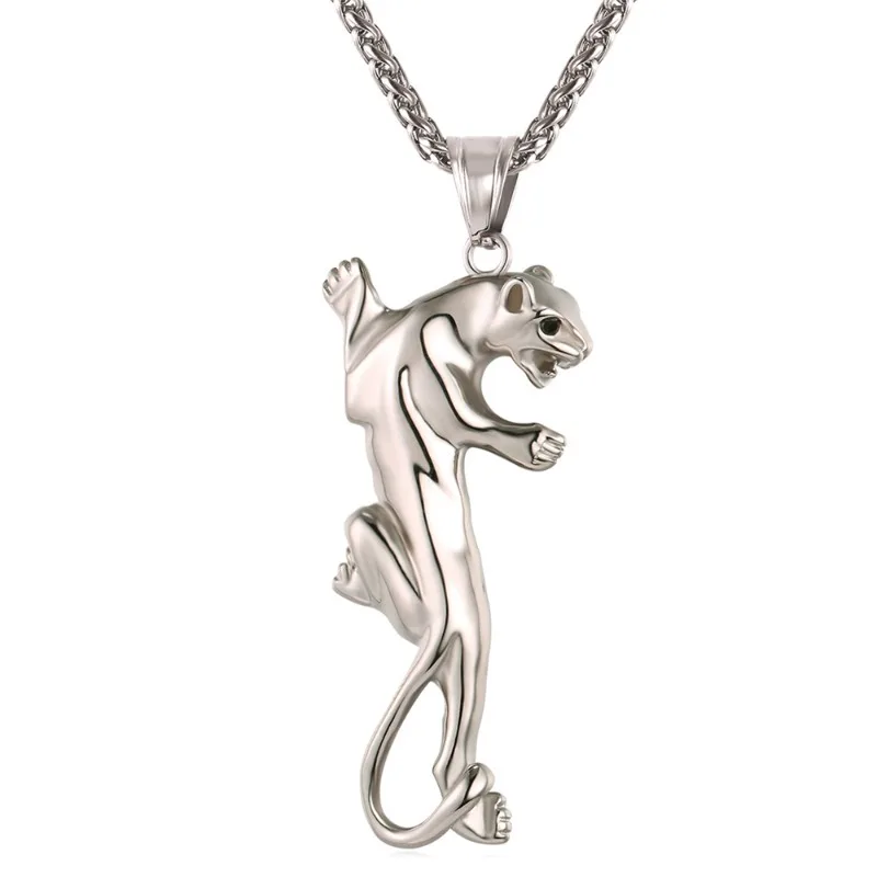 

Stainless Steel Leopard Pendant Necklace for Men Women Fashion Jewelry Cool Accessaries Daily Chain High Quality Birthday Gifts