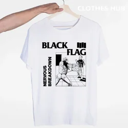 Black Flag Punk Rock Band Henry Rollins large bar t-shirt o-collo maniche corte estate Casual moda Unisex uomo e donna Tshir