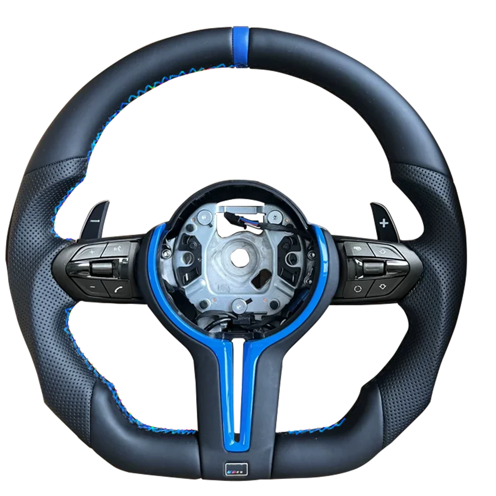 Blue style Iceborne，Steering Wheel For Bmw F10 F30  F31 F20 F25 F22 F36 F33 F32 F80 F82 F11 F18 F01 F90 E90 Steering