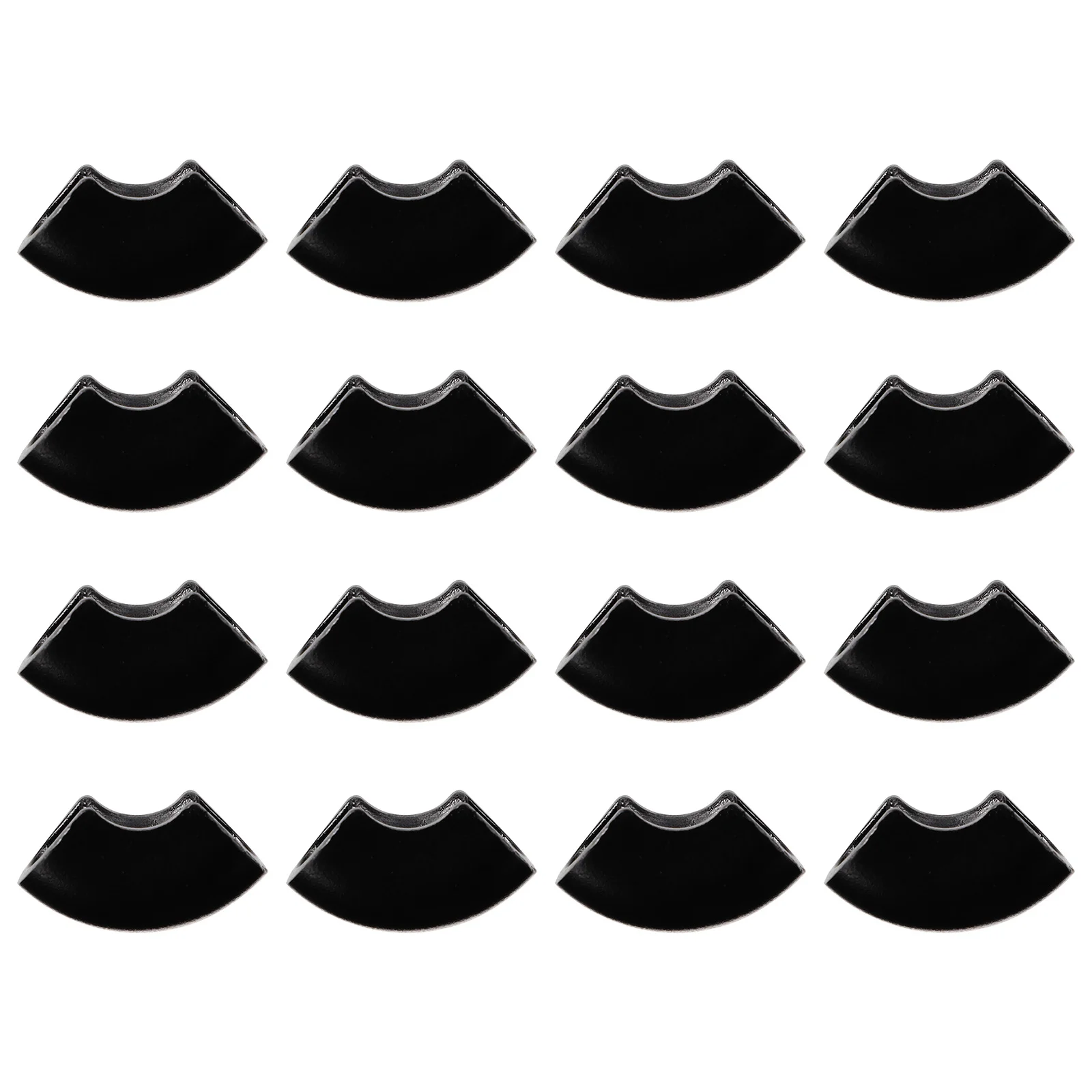 16Pcs Iron Chair Feet Protectors U-Shaped Rubber Covers Table Leg Caps Floor Floor Scrape Prevention School Office Home