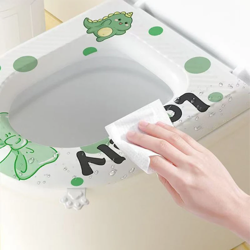 Cartoon Animal Toilet Seat Cover | Portable Toilet Seat Cover with Handle | Waterproof EVA Toilet Seat Cover for Home Use