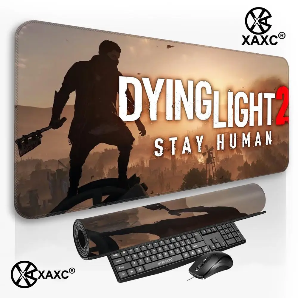 D-Dying L-Light 2 Stay Human Mouse Pad Large Keyboard Mouse Desk Pad XXL Non-Slip Rubber Gaming Mouse Pad Laptop Carpet HYBXXC