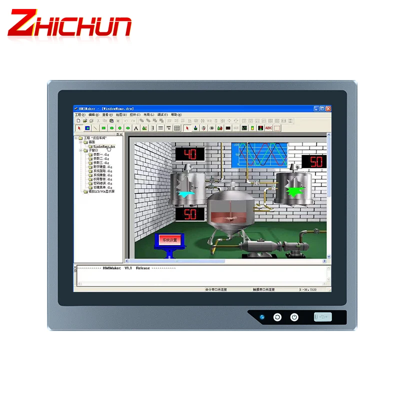 15 Inch Industrial Computer Win 10 Touch Screen Monitor 8G 256G Panel Mount PC On Wall Metal Casing Industrial Panel Pc Computer