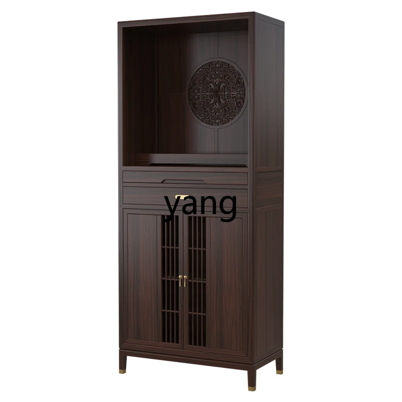 

Yjq New Chinese Style Solid Wood Buddha Shrine Ugyen Wood Buddha Cabinet God of Wealth Worship Stand Shrine Altar Cabinet