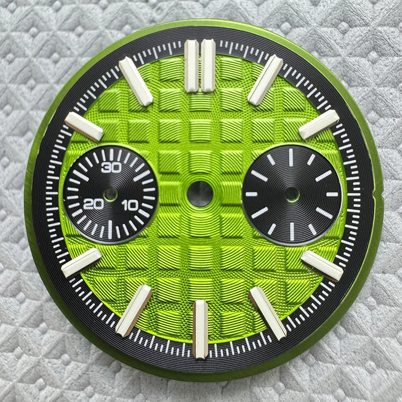30.5 مللي متر لا شعار Vk64 ساعة الطلب 2 عيون شبكة المزدوج مقياس الأخضر مضيئة الهاتفي جديد مذكرات ساعة الطلب لإصلاح VK64 تعديل