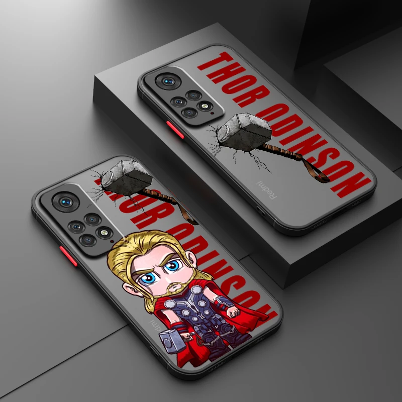 Thor Odinson God Of Thunder Frosted Translucent For Redmi 8 8A 9A 9C 9AT 9 9T 10X 10A 10C 10 11A 12C 12 13C 5G TPU Phone Case