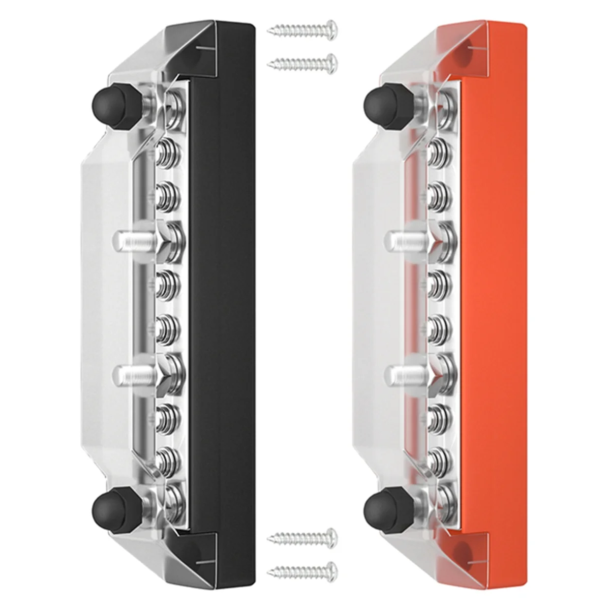 Positive and Negative Bus Power Supply 12V Distribution Block M4/M6 Automotive Terminal Block Stud Marine Terminal Bus