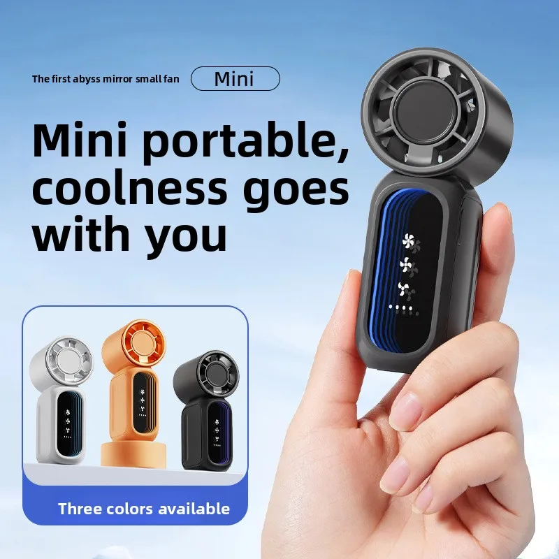 

New Mini Handheld Pocket Fan Usb Small Fan Big Wind Small Portable High-speed Small Wind Cannon Cross-border
