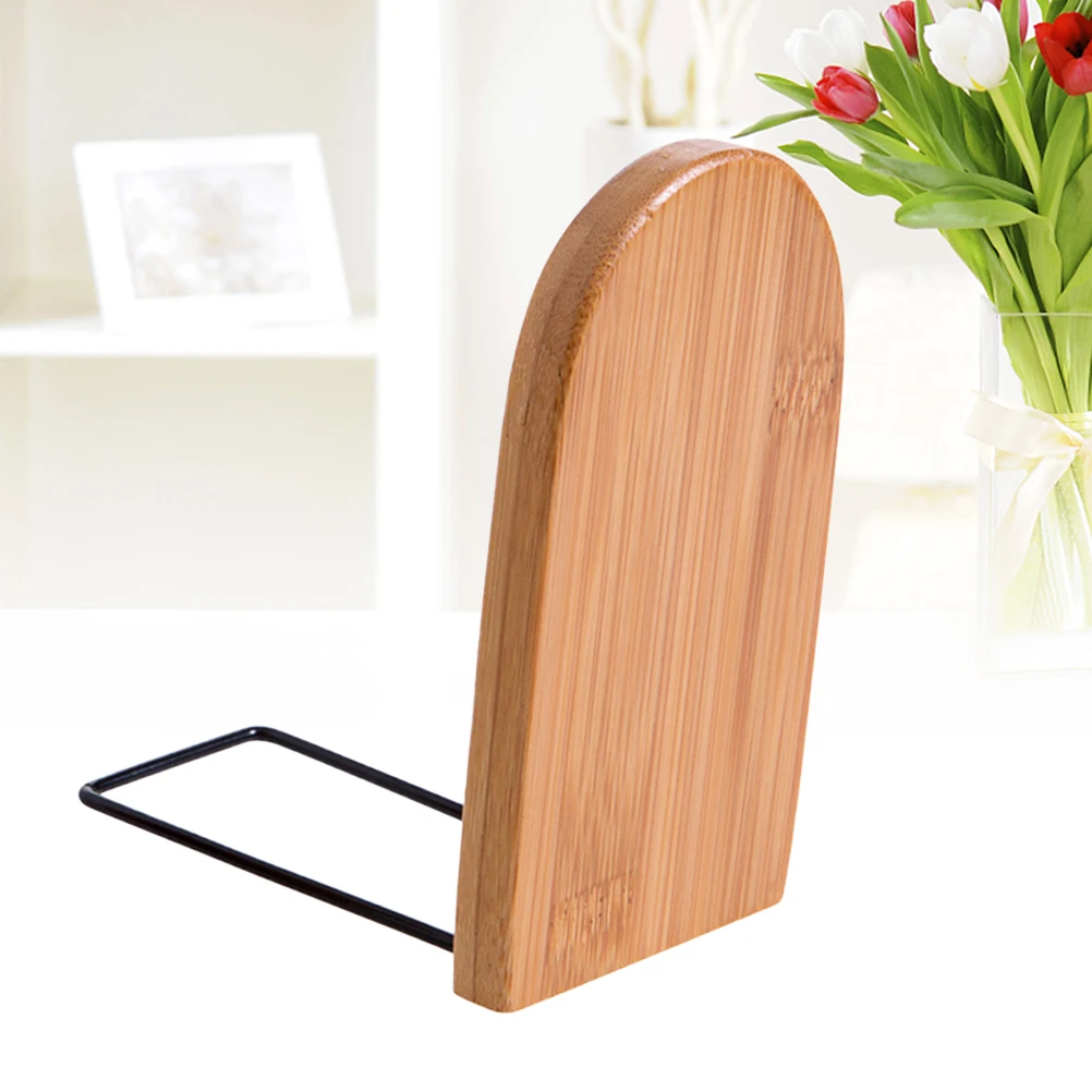 

2 pcs Bamboo Bookends Sturdy Retractable Book ganizer Elegant Design Touch Desk Study Room Home Library Decor