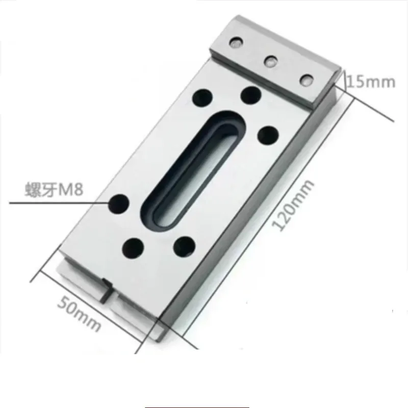 Imagem -02 - Fio Edm Machine Clamp Tool Extensão Jig Holder m8 para Sodick Dwc Corte Edm Máquina 120 150x50x15 mm 1pc Aço Inoxidável